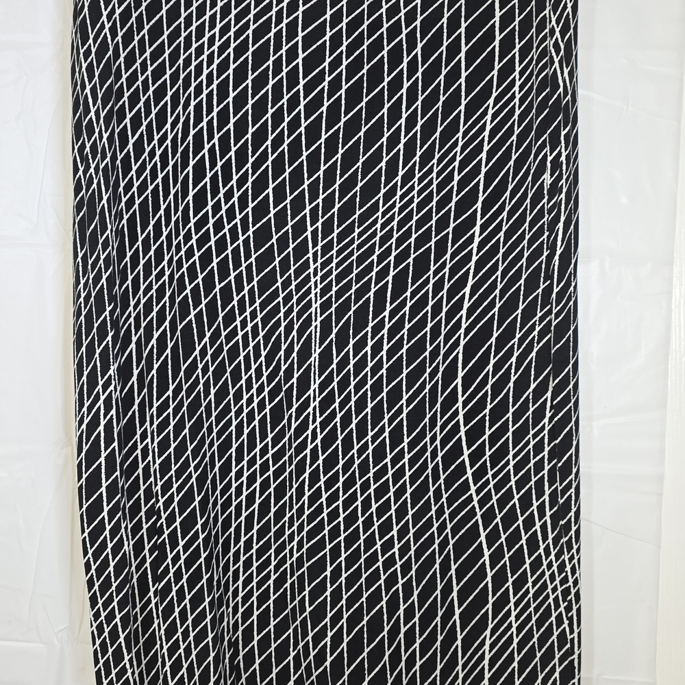 Simply Styled Monochrome Geometric Pencil Skirt
